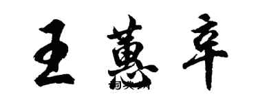 胡問遂王蕙辛行書個性簽名怎么寫