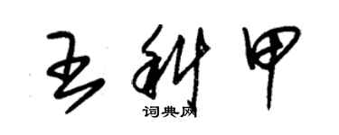 朱錫榮王科甲草書個性簽名怎么寫