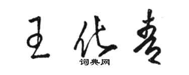 駱恆光王化青草書個性簽名怎么寫