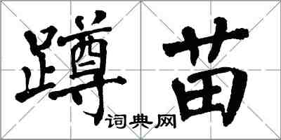 翁闓運蹲苗楷書怎么寫