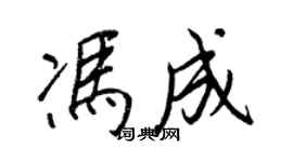 王正良馮成行書個性簽名怎么寫