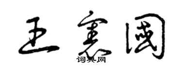 曾慶福王憲國草書個性簽名怎么寫
