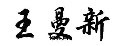 胡問遂王曼新行書個性簽名怎么寫