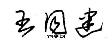 朱錫榮王同建草書個性簽名怎么寫