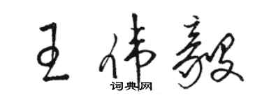 駱恆光王偉毅草書個性簽名怎么寫