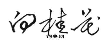 駱恆光向桂花草書個性簽名怎么寫