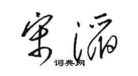 駱恆光宋滔草書個性簽名怎么寫