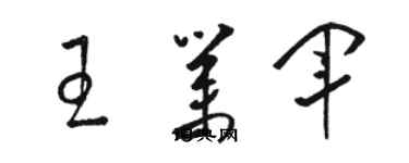 駱恆光王業軍草書個性簽名怎么寫