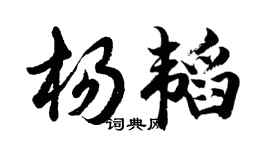 胡問遂楊韜行書個性簽名怎么寫