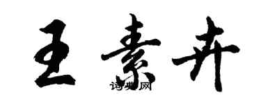 胡問遂王素卉行書個性簽名怎么寫