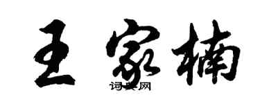 胡問遂王家楠行書個性簽名怎么寫