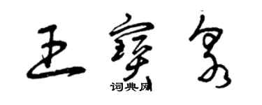 曾慶福王寶泉草書個性簽名怎么寫