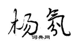 曾慶福楊氛行書個性簽名怎么寫