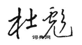 駱恆光杜彪草書個性簽名怎么寫