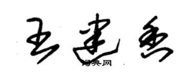 朱錫榮王建香草書個性簽名怎么寫