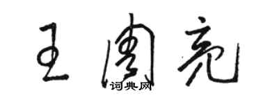 駱恆光王周亮草書個性簽名怎么寫