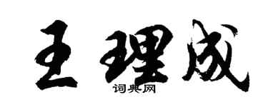胡問遂王理成行書個性簽名怎么寫