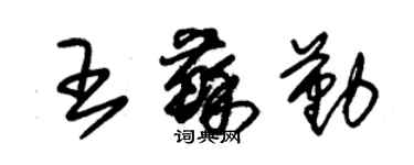 朱錫榮王蘇勤草書個性簽名怎么寫