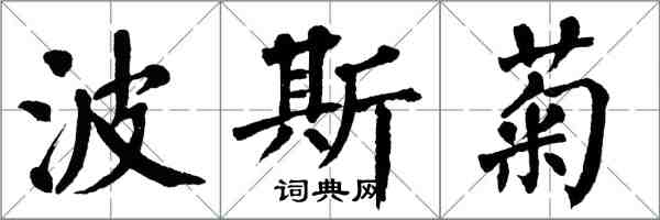 翁闓運波斯菊楷書怎么寫