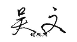 駱恆光吳文行書個性簽名怎么寫