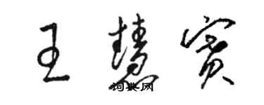 駱恆光王慧賽草書個性簽名怎么寫