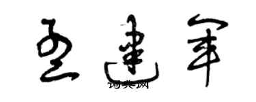 曾慶福孟建軍草書個性簽名怎么寫