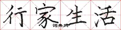 駱恆光行家生活楷書怎么寫