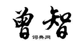 胡問遂曾智行書個性簽名怎么寫