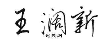 駱恆光王闊新行書個性簽名怎么寫