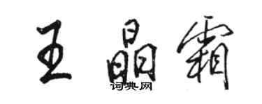 駱恆光王晶霜行書個性簽名怎么寫