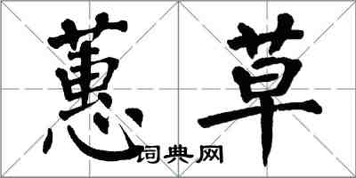 翁闓運蕙草楷書怎么寫