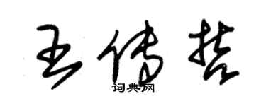 朱錫榮王傳哲草書個性簽名怎么寫