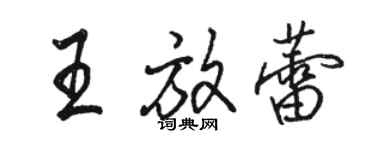 駱恆光王放蕾行書個性簽名怎么寫