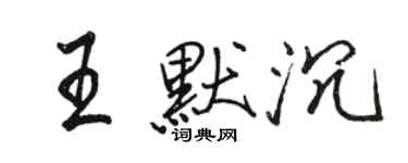 駱恆光王默沉行書個性簽名怎么寫