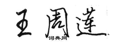 駱恆光王周蓮行書個性簽名怎么寫