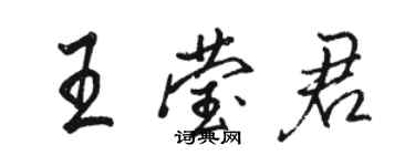 駱恆光王瑩君行書個性簽名怎么寫