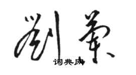 駱恆光劉蘭草書個性簽名怎么寫