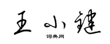 梁錦英王小鍵草書個性簽名怎么寫