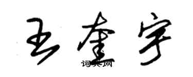 朱錫榮王奎宇草書個性簽名怎么寫