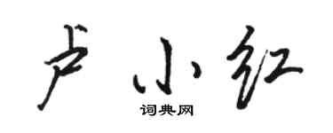 駱恆光盧小紅行書個性簽名怎么寫