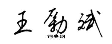 梁錦英王勵斌草書個性簽名怎么寫