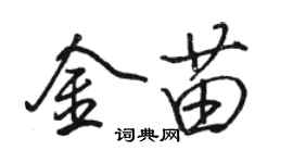 駱恆光金苗行書個性簽名怎么寫