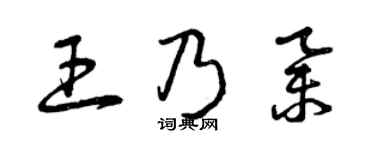 曾慶福王乃舉草書個性簽名怎么寫