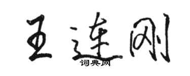 駱恆光王連剛行書個性簽名怎么寫