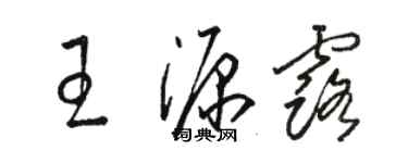 駱恆光王源露草書個性簽名怎么寫