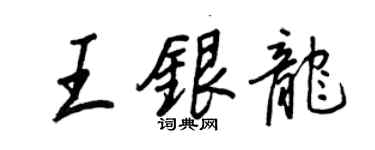 王正良王銀龍行書個性簽名怎么寫
