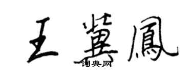 王正良王冀鳳行書個性簽名怎么寫