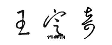 駱恆光王定奇草書個性簽名怎么寫