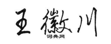 駱恆光王徽川行書個性簽名怎么寫