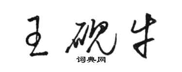 駱恆光王硯牛草書個性簽名怎么寫